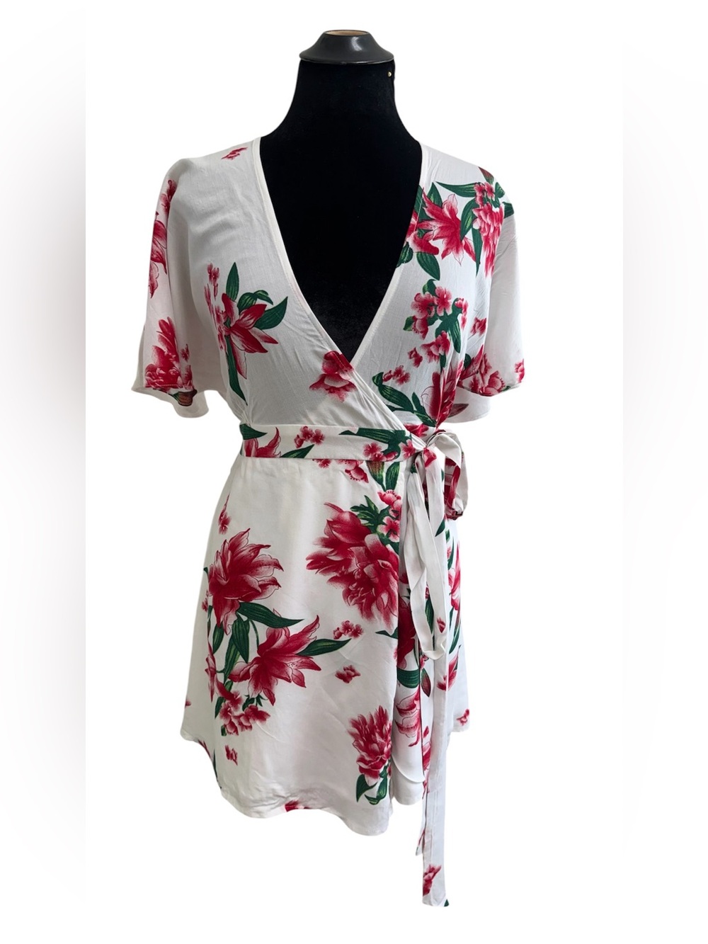 Y2K Aakaa Floral Wrap Mini Dress